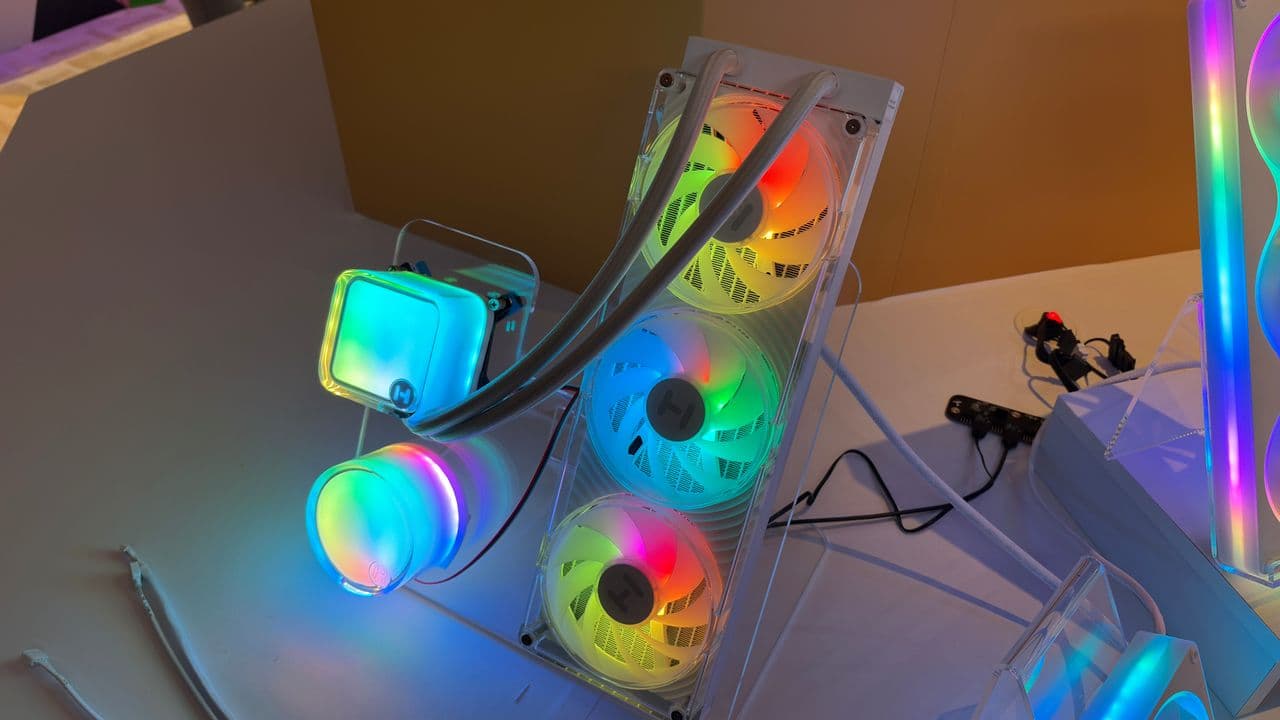Hyte's new prototype AIO cooler looks to pack funky RGB and transparent shrouds into an affordable package